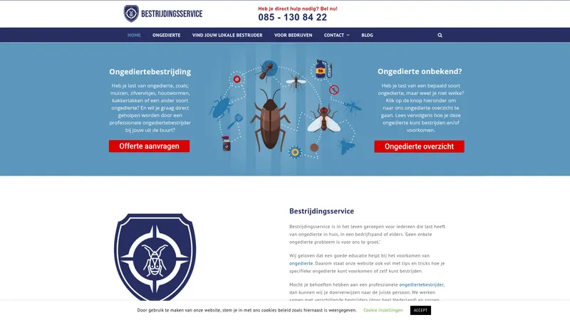 Website van Bestrijdingsservice