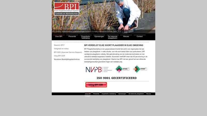 Website van BPI Controle & Adviesbureau Browin