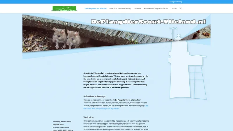 Website van De PlaagdierScout Vlieland