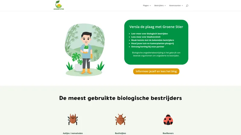 Website van Groene Stier