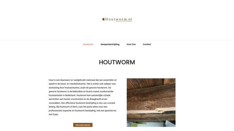 Website van Houtworm