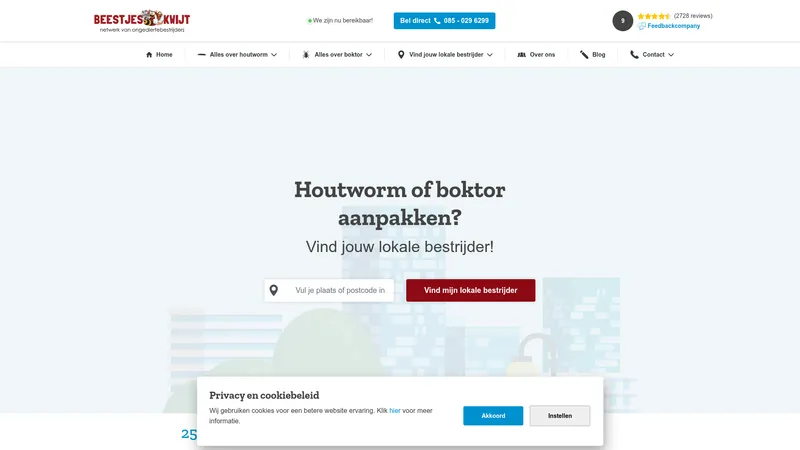 Website van Houtwormboktor