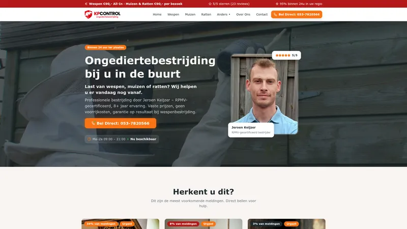 Website van KP Control