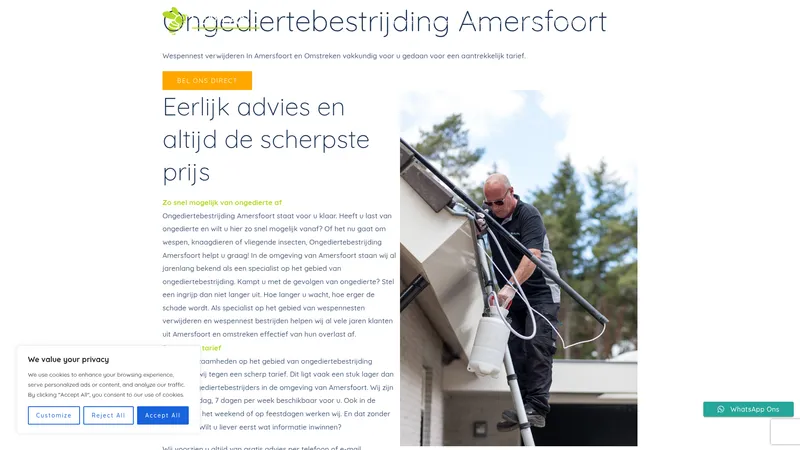 Website van Ongediertebestrijding Eemland