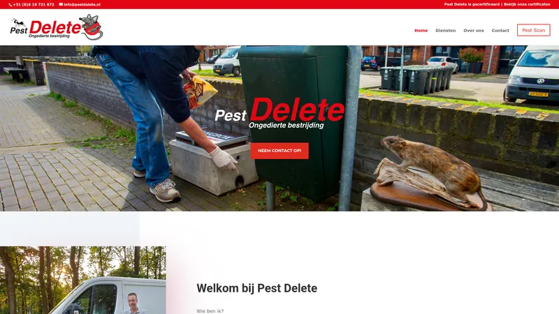 Website van Peste Delete