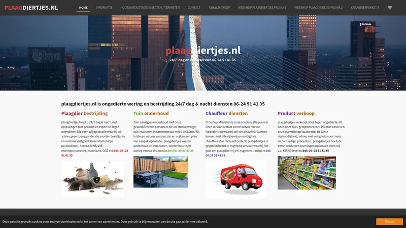Website van Plaagdiertjes.nl