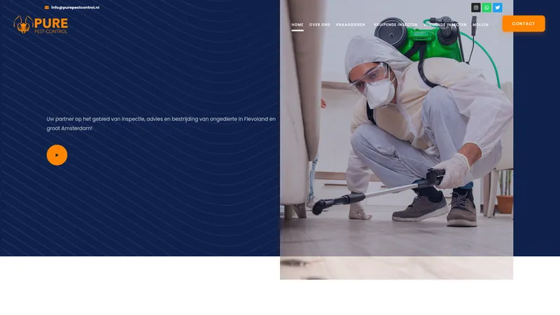 Website van Pure Pest Control