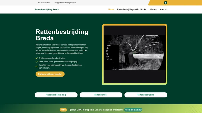 Website van Rattenbestrijding breda