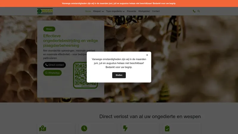 Website van Rosan ongediertebestrijding 🪤