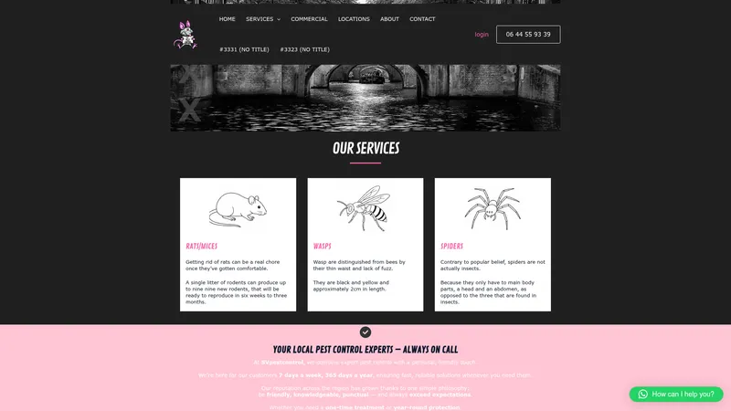 Website van SVpestcontrol
