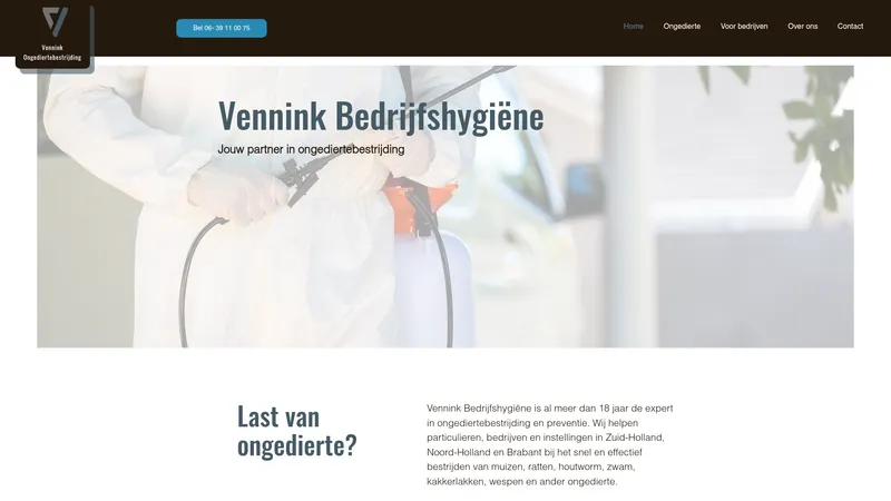 Website van Vennink Bedrijfshygiëne