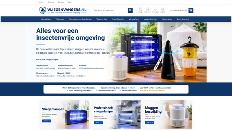 Website van Vliegenvangers