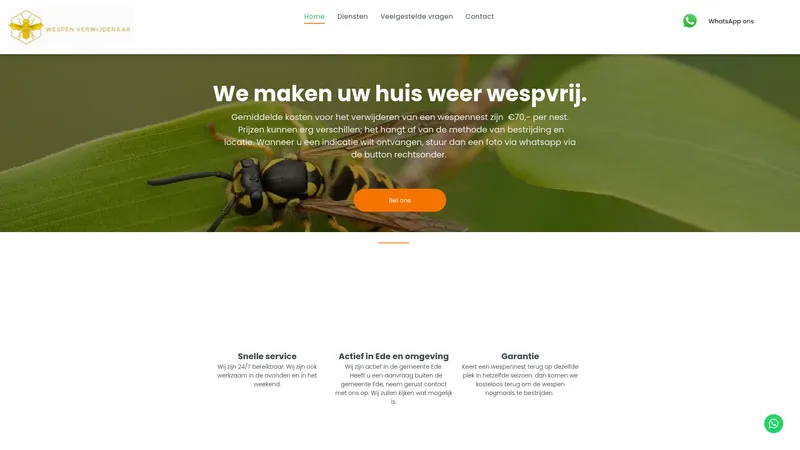 Website van Wespenverwijderaar